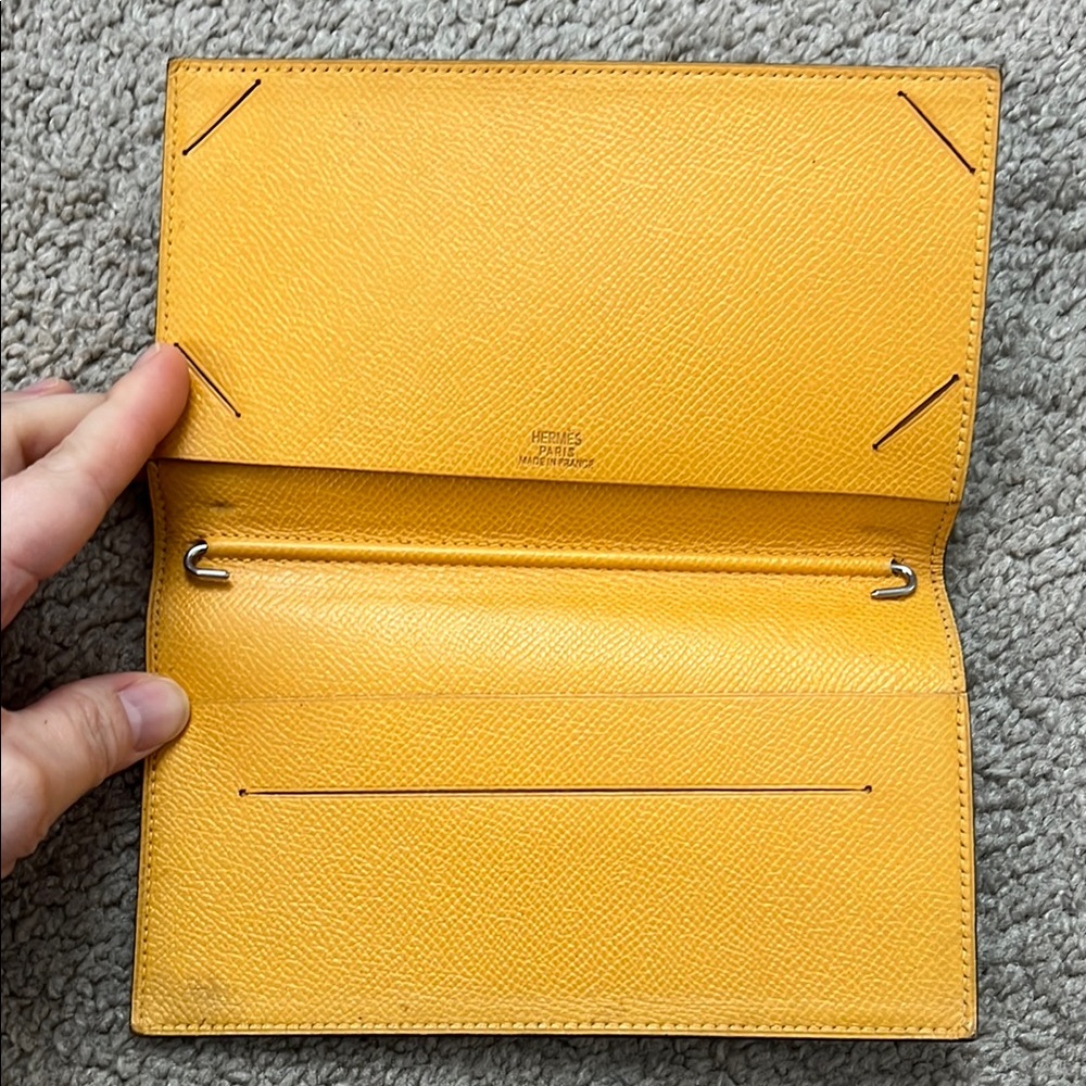 Hermes Vibrant Blue Check holder